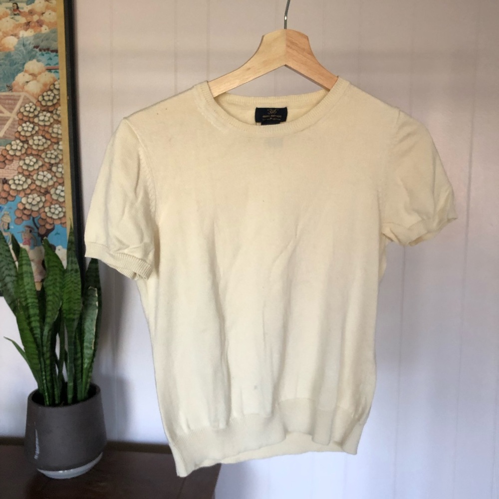 Super soft Supima cotton lightweight short sleeve sweater